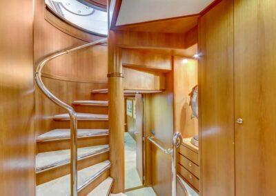 Gusto-84-kuipers-explorer-yacht-for-sale-Stairwell-to-Guest-Accommodations
